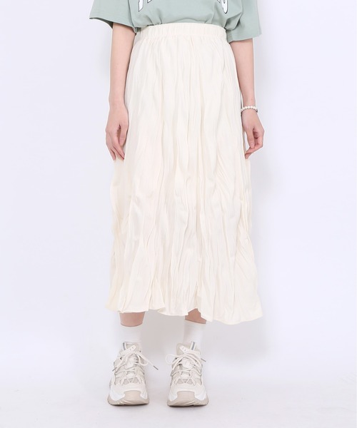 Figments（フィグメンツ）の「ワッシャーロングスカート（スカート・レディース・ブラック/ホワイト・FREE）」の13枚目の写真