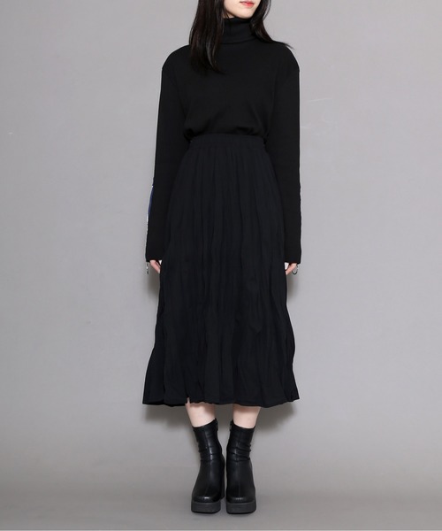 Figments（フィグメンツ）の「ワッシャーロングスカート（スカート・レディース・ブラック/ホワイト・FREE）」の16枚目の写真