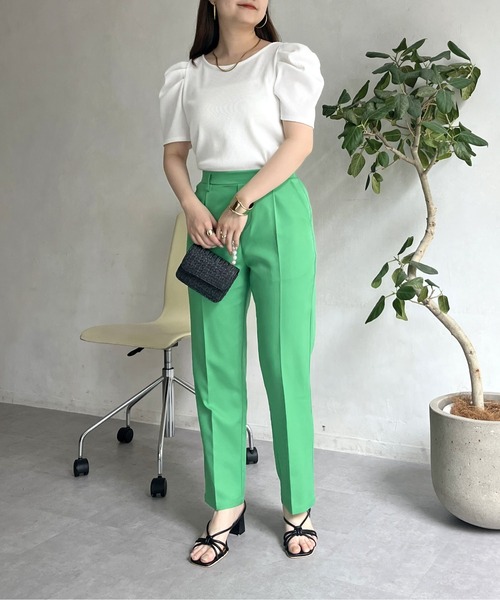 prose verse（プロズヴェール）の「バックリボンパワショルリブトップス（Tシャツ/カットソー・レディース・ホワイト系1/ブラック/オフホワイト・ﾌﾘ-）」の12枚目の写真