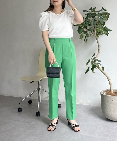 prose verse（プロズヴェール）の「バックリボンパワショルリブトップス（Tシャツ/カットソー・レディース・ホワイト系1/ブラック/オフホワイト・ﾌﾘ-）」の13枚目の写真