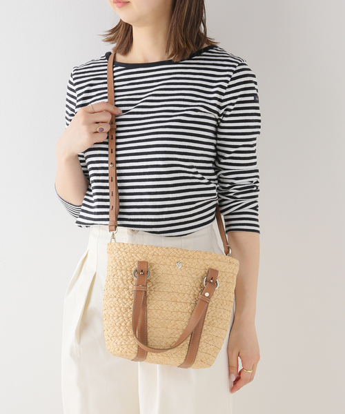 Helen Kaminski（ヘレンカミンスキー）の「≪一部店舗+WEB限定≫【HELEN KAMINSKI/ヘレン カミンスキー】 PINIMIL S BRIDLE（かごバッグ・レディース・ベージュ/ブラック・FREE）」の9枚目の写真