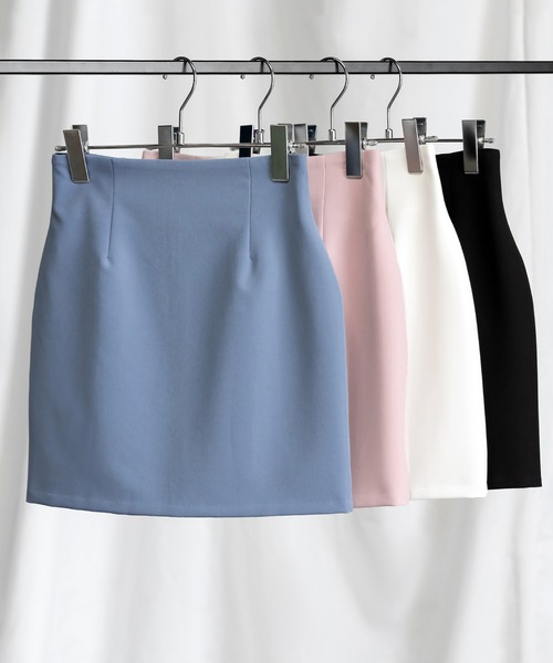 me+em select(ミームセレクト)の「【 5COLOR/2SIZE 】ハイウエストスリムタイトミニスカート【 韓国製 】(スカート・レディース・ブラック/アイボリー/ブルー/ベージュ/ピンク・MEDIUM/SMALL)」の18枚目の写真