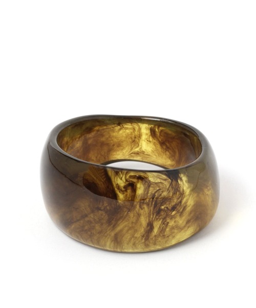 LEPSIM（レプシィム）の「太樹脂バングル　904588（ブレスレット・レディース・クリア/ブラウン/グリーン・ONE SIZE）」の3枚目の写真