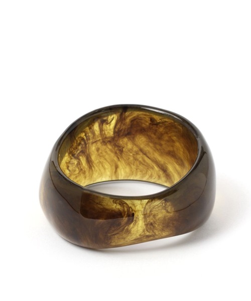 LEPSIM（レプシィム）の「太樹脂バングル　904588（ブレスレット・レディース・クリア/ブラウン/グリーン・ONE SIZE）」の5枚目の写真