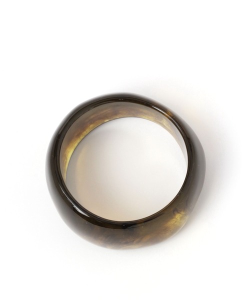 LEPSIM（レプシィム）の「太樹脂バングル　904588（ブレスレット・レディース・クリア/ブラウン/グリーン・ONE SIZE）」の6枚目の写真