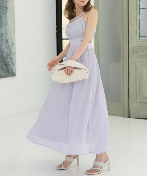 【新品】 Party♡シアーチェックカットアウトキャミワンピース ROYAL PARTY（ロイヤルパーティー）の「シアーチェックカット
