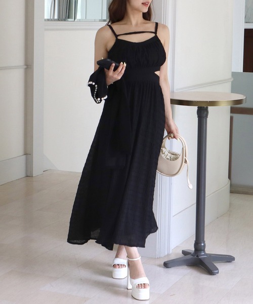 【新品】 Party♡シアーチェックカットアウトキャミワンピース ROYAL PARTY（ロイヤルパーティー）の「シアーチェックカット