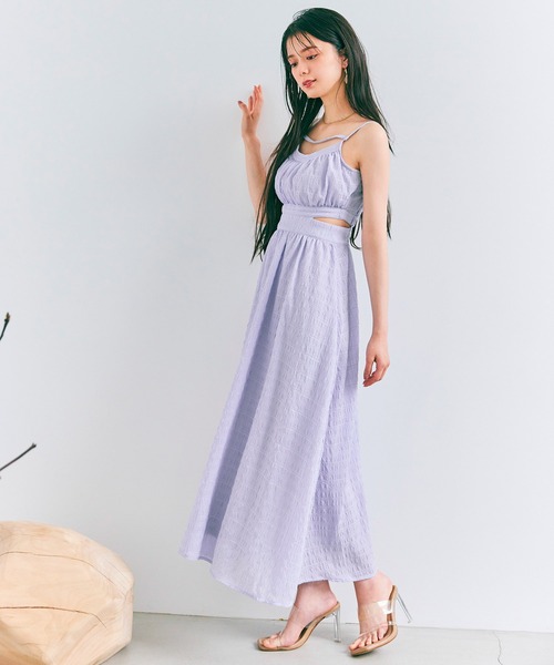 【新品】 Party♡シアーチェックカットアウトキャミワンピース ROYAL PARTY（ロイヤルパーティー）の「シアーチェックカット