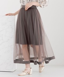 mysty woman | サテンラインチュールスカート966504(スカート)
