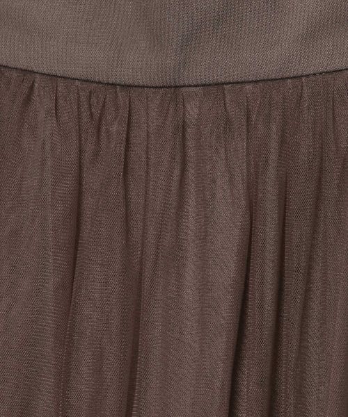 mysty woman（ミスティウーマン）の「サテンラインチュールスカート966504（スカート・レディース・グレイッシュベージュ/ブラック/ブラウン・FREE）」の14枚目の写真