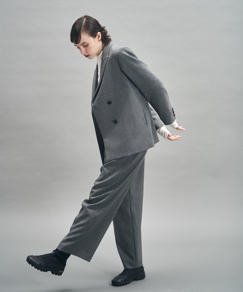 MECRE(メクル)の「ダブルブレストツィードジャケット(テーラードジャケット・レディース・ブラウン/グレー・S/M)」の12枚目の写真