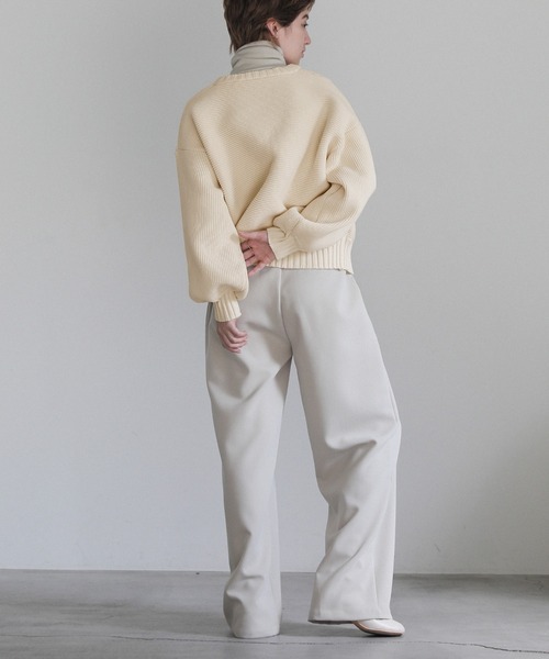 セール】スポンディッシュクルーネックショートニット（ニット