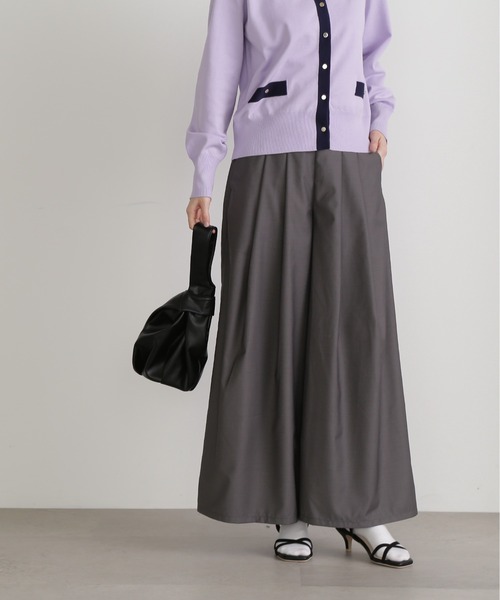 N.（N. Natural Beauty Basic）（エヌエヌナチュラルビューティーベーシック）の「◆コルセット風ワイドパンツ（スラックス・レディース・ブラック/グレー・MEDIUM）」の10枚目の写真