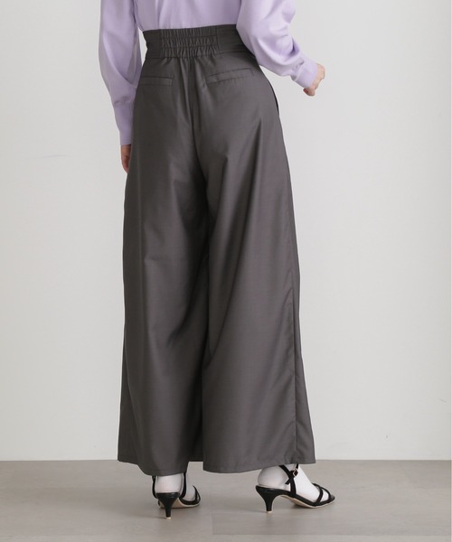 N.（N. Natural Beauty Basic）（エヌエヌナチュラルビューティーベーシック）の「◆コルセット風ワイドパンツ（スラックス・レディース・ブラック/グレー・MEDIUM）」の15枚目の写真