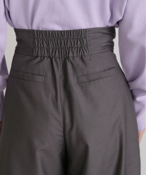 N.（N. Natural Beauty Basic）（エヌエヌナチュラルビューティーベーシック）の「◆コルセット風ワイドパンツ（スラックス・レディース・ブラック/グレー・MEDIUM）」の13枚目の写真