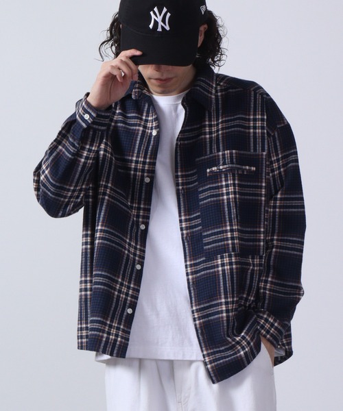 Plaid long sleeve flannel shirt / チェック柄長袖ネルシャツ
