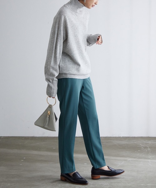 for/c(フォーシー)の「ホールガーメントハイネックニットプルオーバー【サスティナブル】(ニット/セーター・レディース・イエロー/チャコール/ターコイズブルー/グレー/ブラウン/ライトグリーン/ピンク/アイボリー/ブラック/ダークブラウン・M/L/LL)」の19枚目の写真