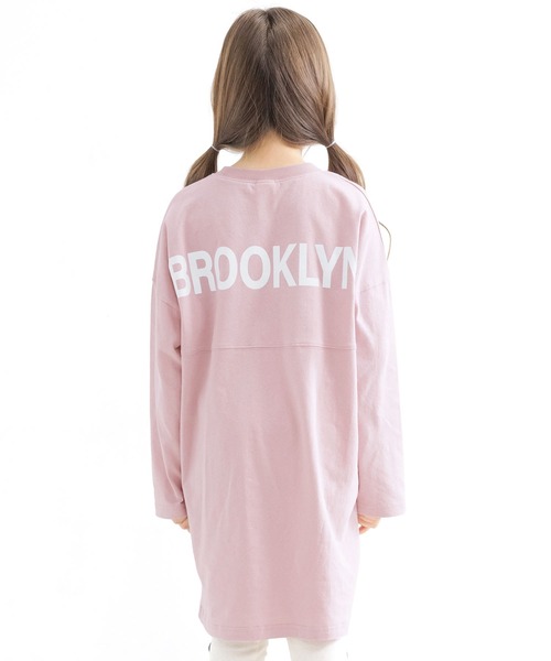 Bee des Bee（ビーデスビー）の「バックロゴワンピース（ワンピース・キッズ・ブルー/ブラウン/ブラック/ラベンダー/ホワイト/ミント/ブラック系その他/パープル系/グレー・110cm/120cm/140cm/150cm/130cm/160cm/100cm）」の8枚目の写真