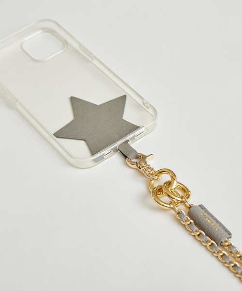 HASHIBAMI(ハシバミ)の「【HASHIBAMI】メテオールレザーモバイルストラップ HA-2209-409(スマホグッズ・レディース・グレイッシュベージュ/ブラック・FREE)」の5枚目の写真