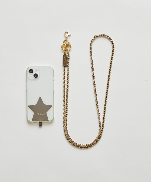 HASHIBAMI(ハシバミ)の「【HASHIBAMI】メテオールレザーモバイルストラップ HA-2209-409(スマホグッズ・レディース・グレイッシュベージュ/ブラック・FREE)」の3枚目の写真