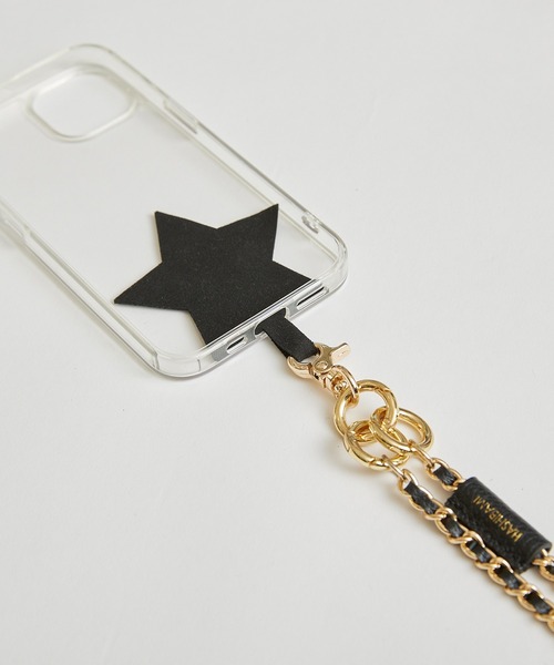 HASHIBAMI(ハシバミ)の「【HASHIBAMI】メテオールレザーモバイルストラップ HA-2209-409(スマホグッズ・レディース・グレイッシュベージュ/ブラック・FREE)」の8枚目の写真