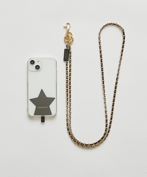 HASHIBAMI(ハシバミ)の「【HASHIBAMI】メテオールレザーモバイルストラップ HA-2209-409(スマホグッズ・レディース・グレイッシュベージュ/ブラック・FREE)」の6枚目の写真