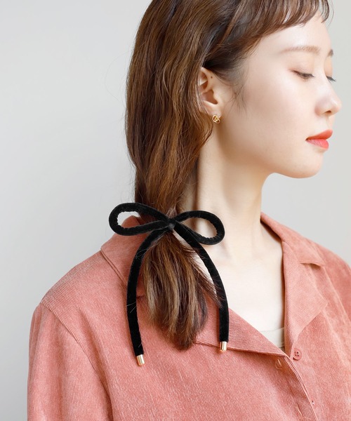 ANEMONE（アネモネ）の「ベロアリボンポニーフック（ヘアゴム）」 - WEAR