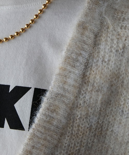 Anss.me（アンスミー）の「【Anss.me】モヘアライクニットルーズVネックプルオーバー（ニット/セーター・レディース・ブラック/カーキ/アイボリー・FREE）」の20枚目の写真