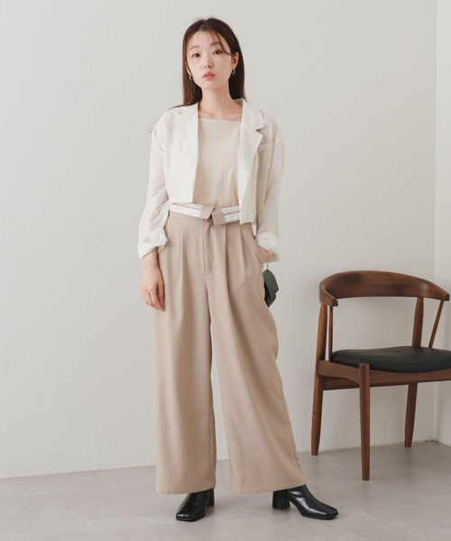 Kastane（カスタネ）の「【着回し可能/Thank Mat'l.】カシュクールTOPS（Tシャツ/カットソー・レディース・ベージュ/アイボリー/ブルー・FREE）」の22枚目の写真