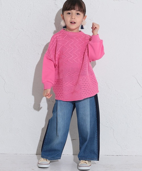 Ocean&Ground(オーシャン&グラウンド)の「ハイウエストデニムバルーンパンツ(80~140cm)(デニムパンツ・キッズ・ブラック/ダークブルー/ネイビー・100/140/120/110/130/90)」の5枚目の写真
