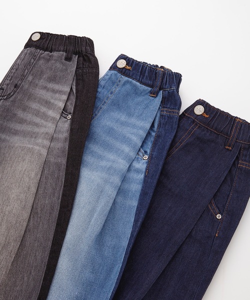 Ocean&Ground(オーシャン&グラウンド)の「ハイウエストデニムバルーンパンツ(80~140cm)(デニムパンツ・キッズ・ブラック/ダークブルー/ネイビー・100/140/120/110/130/90)」の11枚目の写真