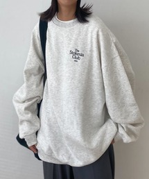 【ZIP FIVE】 シンプル ロゴ 刺繍 ビッグシルエット 裏起毛 スウェット トレーナー