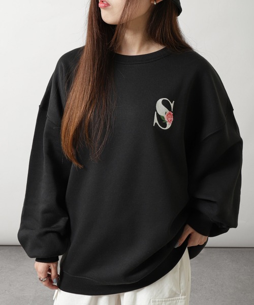 刺繍スウェット 刺繍 ワッペン トレーナー ビッグシルエット 楽天市場】トレーナー メンズ 長袖 トップス スウェット