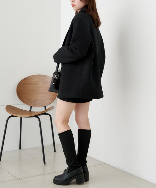 セール】ボンディングビッグショルダージャケット（テーラード