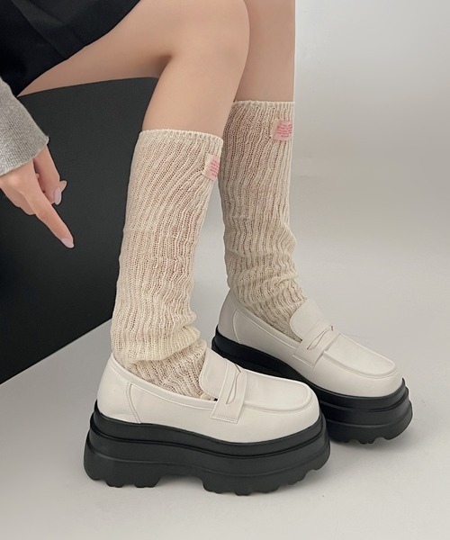 Shoes in Closet（シューズインクローゼット）の「厚底トリプルソール ボリューム コインローファー 6318/2447/2433（ローファー・レディース・その他/ブラック/ホワイト/ブラック系その他/ブラック×ホワイト/ダークブラウン・S/LL/L/M）」の14枚目の写真