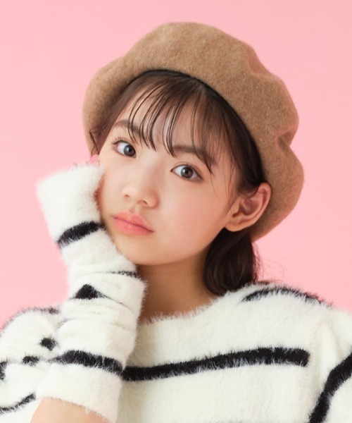 by LOVEiT（バイラビット）の「ベレー帽（ハンチング/ベレー帽・キッズ・モカ/ブラック/グレー・FREE）」の5枚目の写真