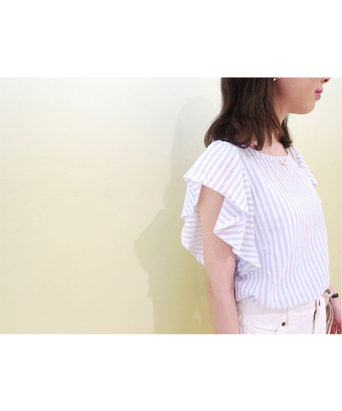 Chico（チコ）の「フリルチュニック（シャツ/ブラウス・レディース・ホワイト/カーキ/その他/その他18・FREE）」の3枚目の写真