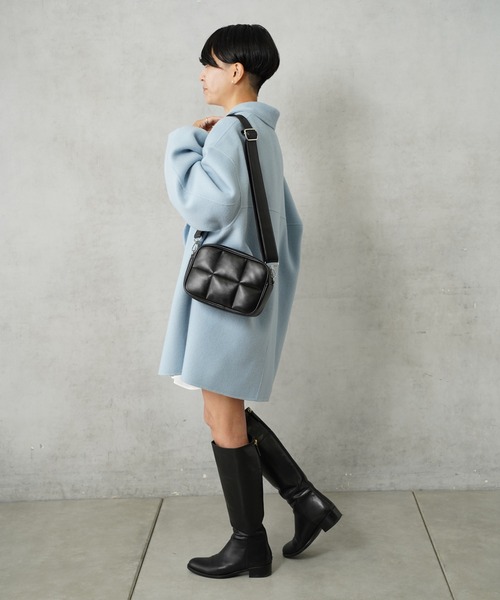 Actually(アクチュアリー)の「3WAY フェイクレザー キルトショルダーバッグ(ショルダーバッグ・レディース・グリーン/ブラック/アイボリー・フリー)」の17枚目の写真