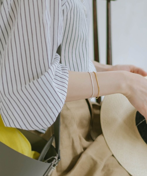 Ops.（オプス）の「ブレスレット レディース シルバー925 ゴールド 金属アレルギー対応【VENEC ベネック】（ブレスレット・レディース・シルバー/イエローゴールド・ONE SIZE）」の8枚目の写真