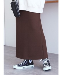 reca | 極厚！あったか、ぬくぬく裏起毛ボンディングリブニットロングスカート(スカート)