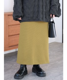 reca | 極厚！あったか、ぬくぬく裏起毛ボンディングリブニットロングスカート(スカート)