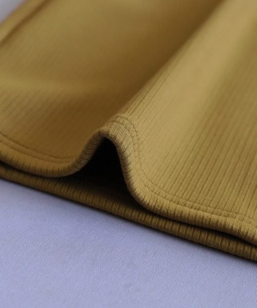 reca（レカ）の「ボンディングリブニットロングスカート（スカート・レディース・ブラック/ブラウン系/オリーブ/チャコールグレー・FREE）」の9枚目の写真