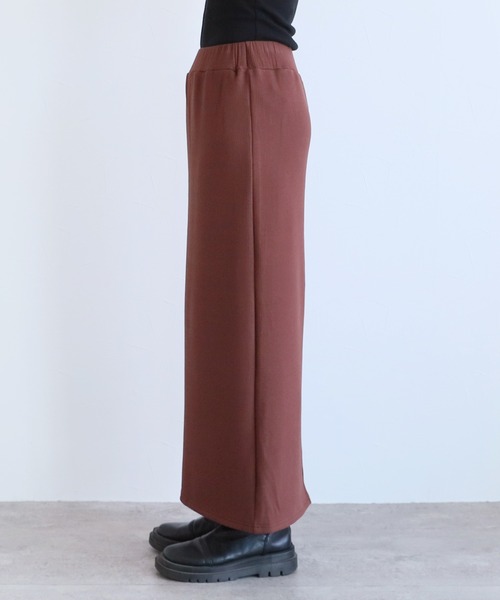 reca（レカ）の「ボンディングリブニットロングスカート（スカート・レディース・ブラック/ブラウン系/オリーブ/チャコールグレー・FREE）」の22枚目の写真