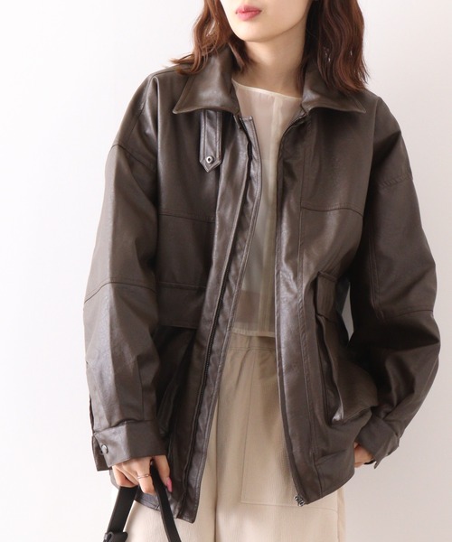 FUNALIVE(ファンアライブ)の「ヴィンテージライク A-2ジャケット(ブルゾン・メンズ・ブラウン/ブラック・L/XL/M)」の11枚目の写真