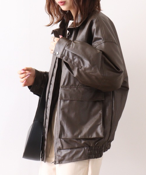 FUNALIVE(ファンアライブ)の「ヴィンテージライク A-2ジャケット(ブルゾン・メンズ・ブラウン/ブラック・L/XL/M)」の12枚目の写真