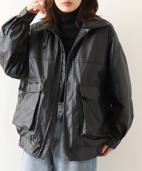 FUNALIVE(ファンアライブ)の「ヴィンテージライク A-2ジャケット(ブルゾン・メンズ・ブラウン/ブラック・L/XL/M)」の6枚目の写真