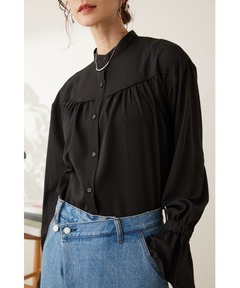 Pleats eyelet collar shirt プリーツアイレットカラーシャツ（シャツ