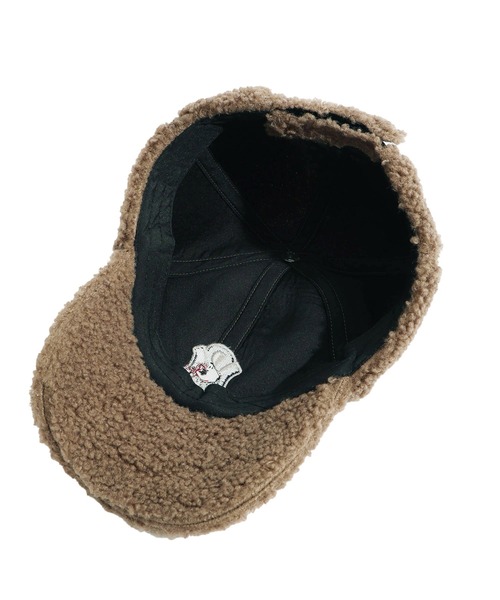 ScoLar(スカラー)の「633303:パリティのいぬ刺繍 ボアキャップ(キャップ・レディース・アイボリー/ブラウン/ブラック・FREE)」の19枚目の写真