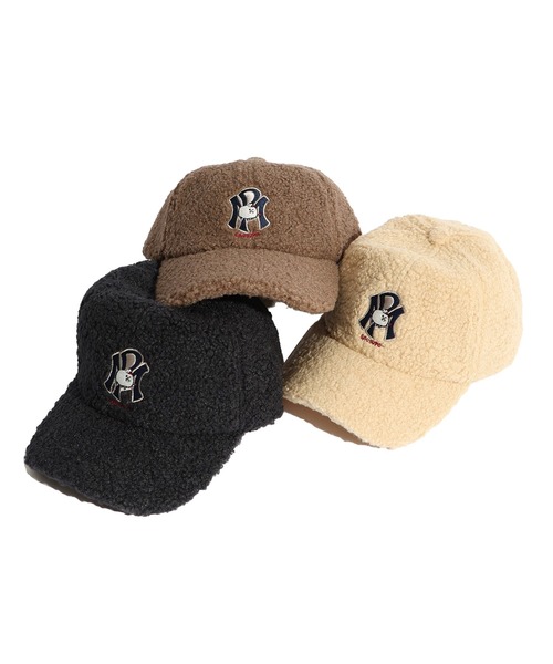 ScoLar(スカラー)の「633303:パリティのいぬ刺繍 ボアキャップ(キャップ・レディース・アイボリー/ブラウン/ブラック・FREE)」の20枚目の写真