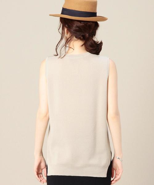 BEAUTY&YOUTH UNITED ARROWS（ビューティーアンドユースユナイテッドアローズ）の「BY コットンナイロンミラノリブベスト◆（ベスト・レディース・ブラック/ライトグレー/ベージュ・フリー）」の4枚目の写真